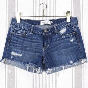 Abercrombie & Fitch Women's Blue Denim Shorts